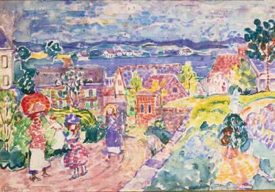 Südseite Hügel, um 1912-13 von Maurice Brazil Prendergast